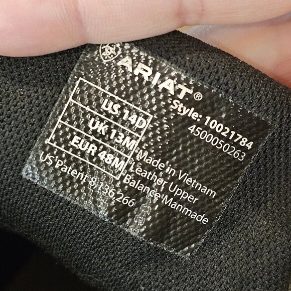 Ariat‎ Mens Size 14 Skyline Mid Goretex Work Boot Waterproof Brown Leather - Picture 11 of 11